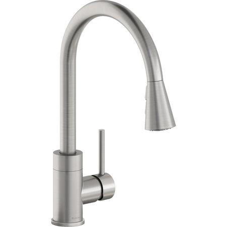 ELKAY Avado Single Hole Kitchen Faucet, Pull-down Spray, Lustrous Steel LKAV3031LS